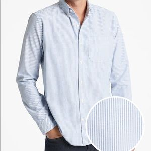 Gap Mens Oxford Shirt Sz XS Standard Fit Blue Stripe 100% Cotton NEW Classic NWT